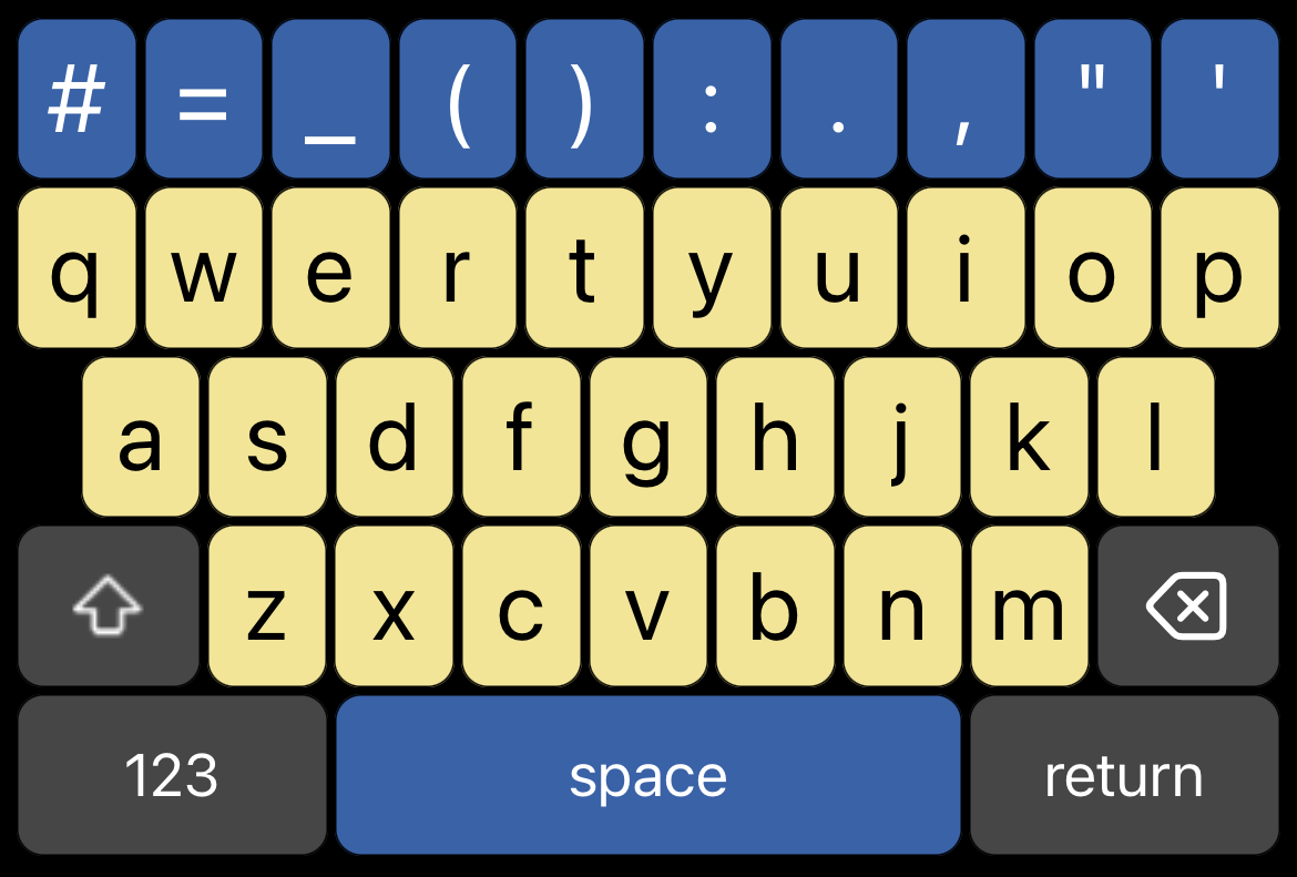 Lower Alpha Primo Keyboard