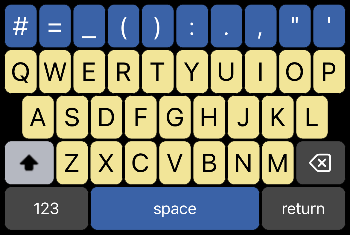 Upper Alpha Primo Keyboard