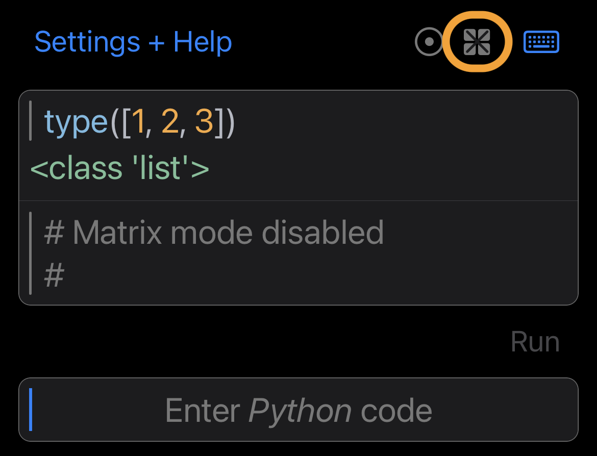 Matrix Mode Disabled